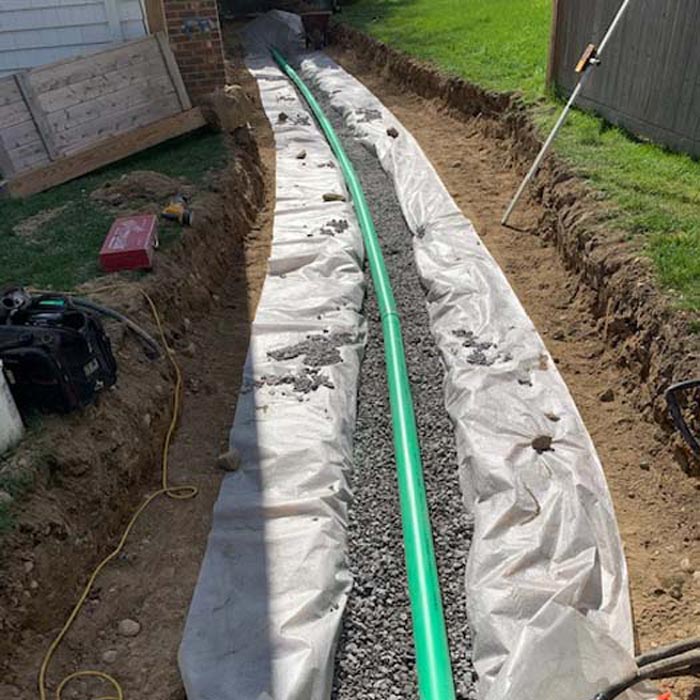 french drain installation
